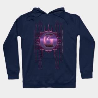 Purple Retro Alphabet Vintage Artdeco Letter G Hoodie